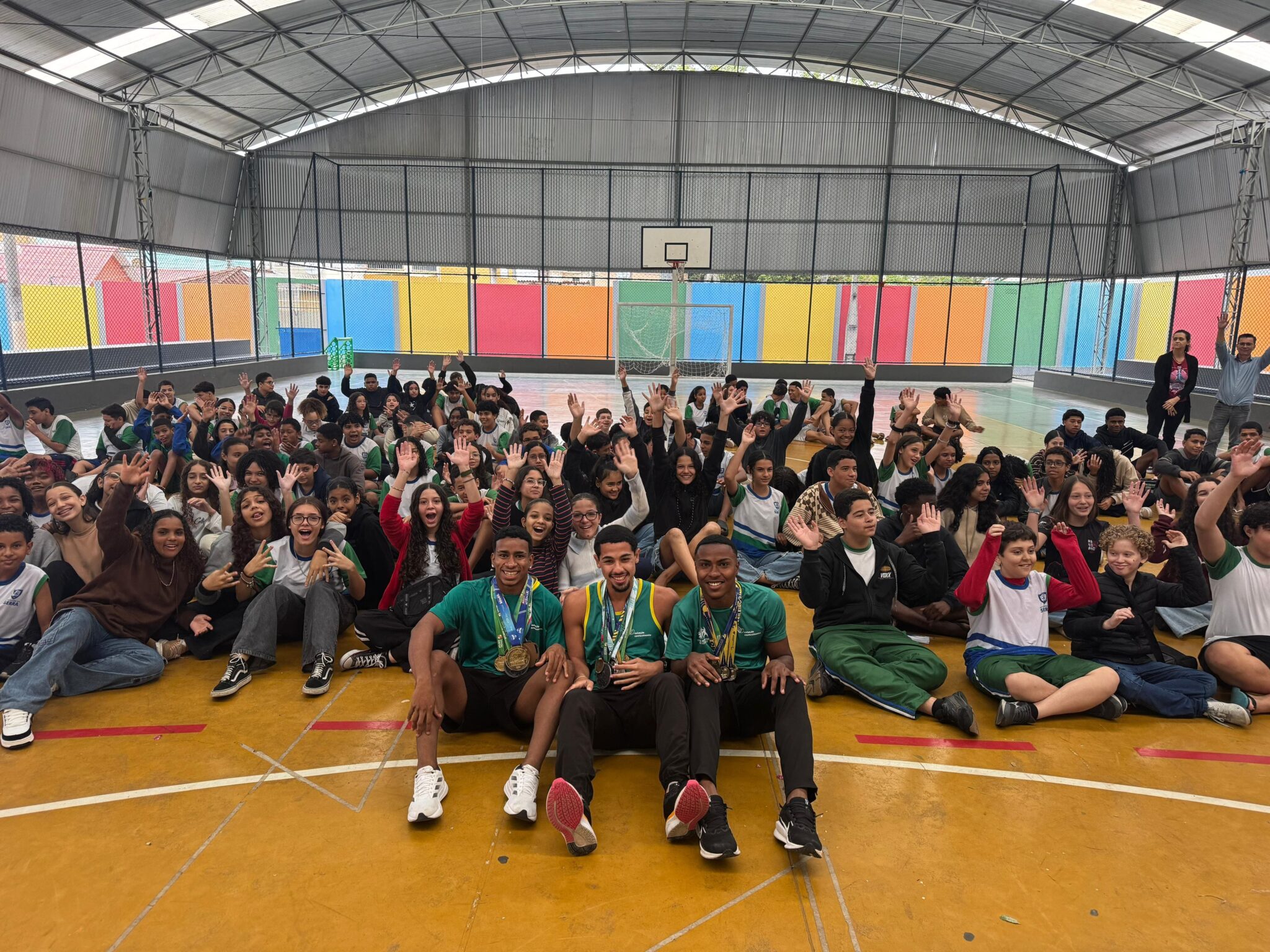 Setembro Verde: educandos de atletismo fazem palestra para estudantes da Serra